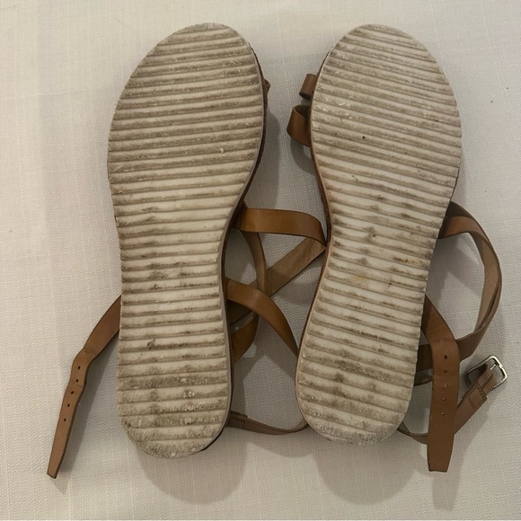 🎁Bundle 4 Free! 1st Kiss Strappy Camel Brown Sandals Size 8 - Picture 9 of 9